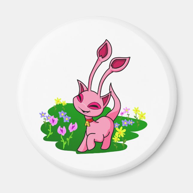 Utbetalning av rosa Aisha genom blommor Magnet (Framsidan)