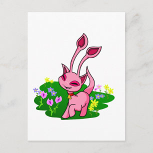 Utbetalning av rosa Aisha genom blommor Vykort