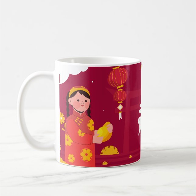 Utbilda drakmens år kaffemugg (Vänster)