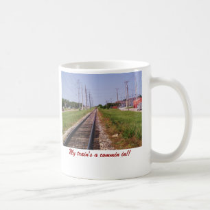 utbilda och spårar 2, mitt tåg commin in!! kaffemugg