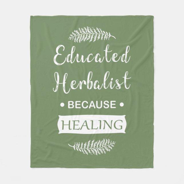 Utbildad herbalist fleecefilt (Framsidan)