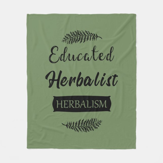 Utbildad herbalist fleecefilt (Framsidan)