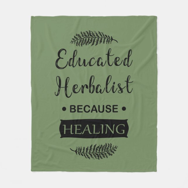 Utbildad herbalist fleecefilt (Framsidan)