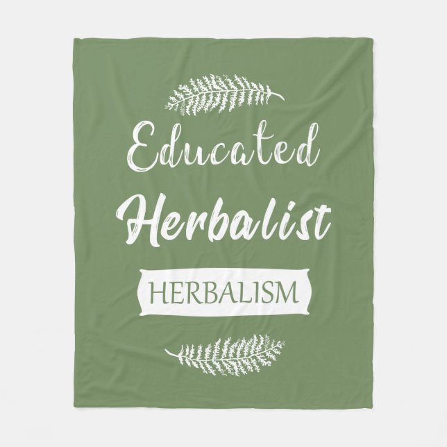 Utbildad herbalist fleecefilt (Framsidan)