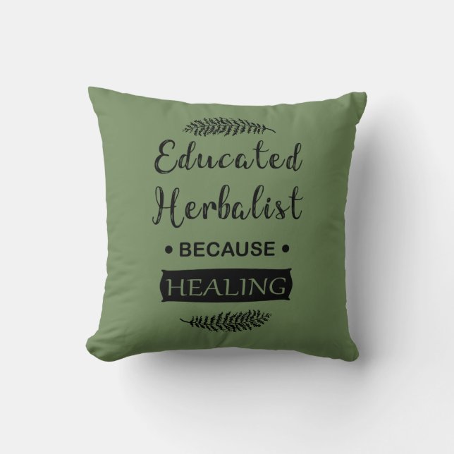 Utbildad herbalist kudde (Framsida)