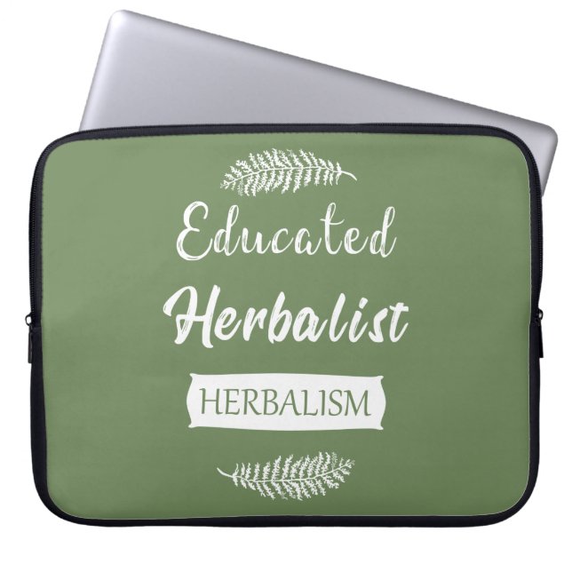 Utbildad herbalist laptop fodral (Framsidan)