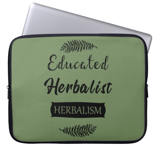 Utbildad herbalist laptop fodral (Framsidan)