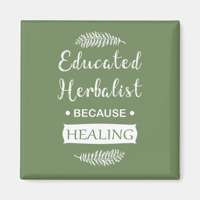 Utbildad herbalist magnet (Framsidan)