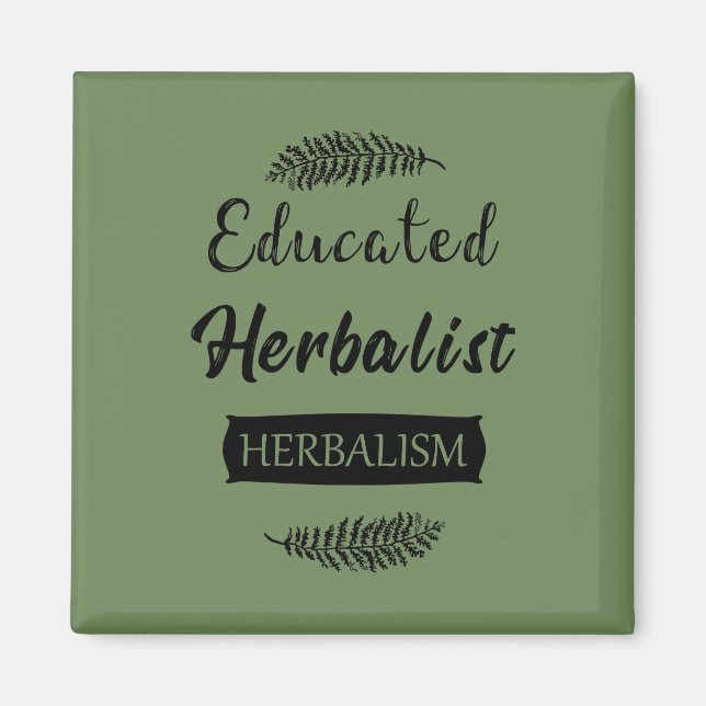 Utbildad herbalist magnet (Framsidan)