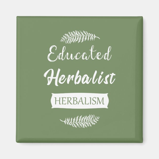 Utbildad herbalist magnet (Framsidan)