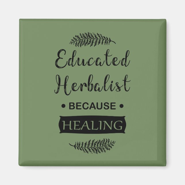 Utbildad herbalist magnet (Framsidan)