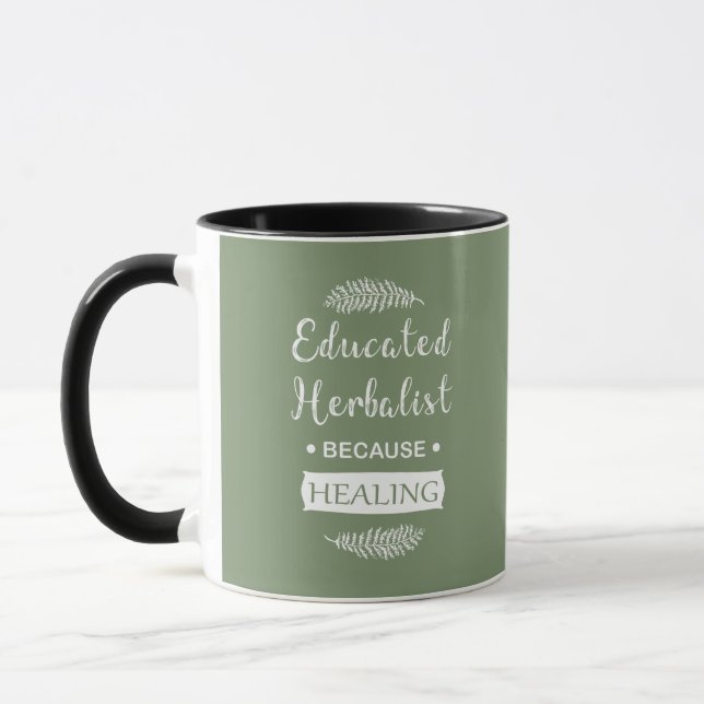 Utbildad herbalist mugg (Vänster)