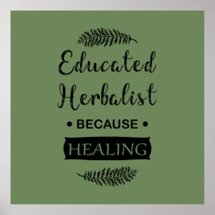 Utbildad herbalist poster