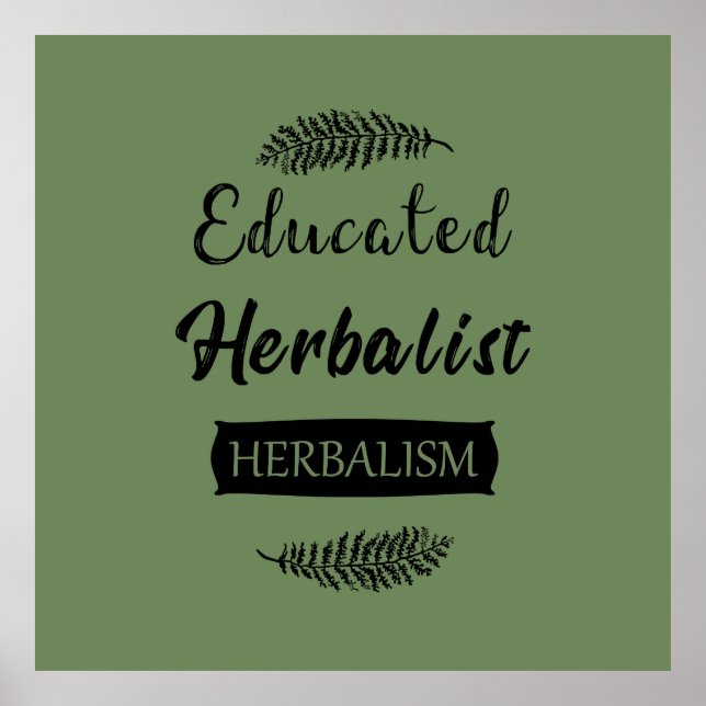 Utbildad herbalist poster (Framsidan)
