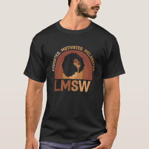 Utbildad Melanerad LMSW Svart Legitimerad Master S T Shirt
