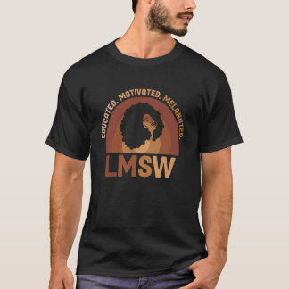 Utbildad Melanerad LMSW Svart Legitimerad Master S T Shirt