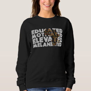 Utbildad Motiverad Förhöjd Melanerad Svart Histor T Shirt