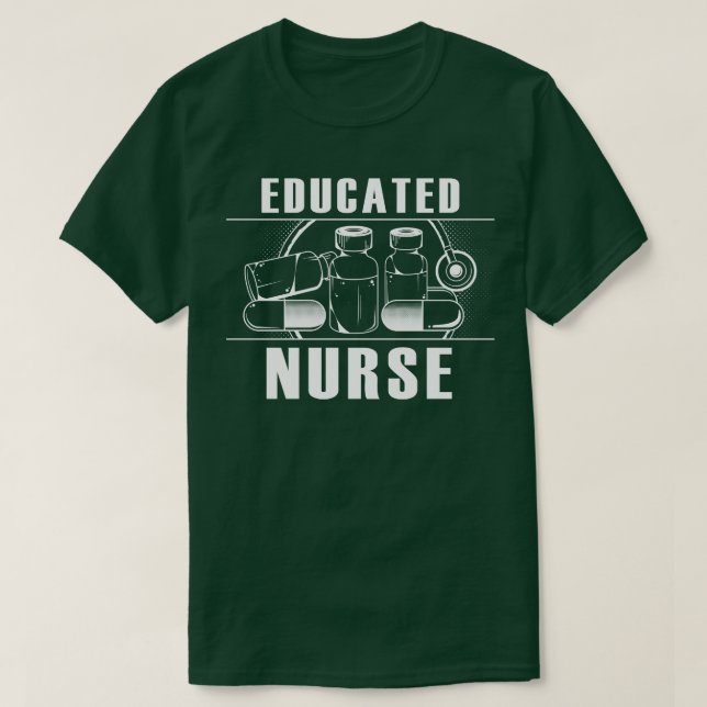 Utbildad sjuksköterska t shirt (Design framsida)