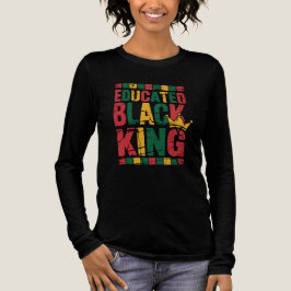 Utbildad svart kung | Afro stolthet citat | Svart T Shirt