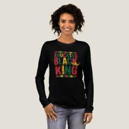 Utbildad svart kung | Afro stolthet citat | Svart T Shirt