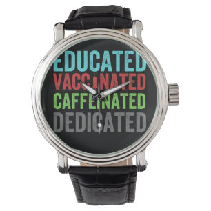 utbildad vaccinerad koffeinfri (1) armbandsur