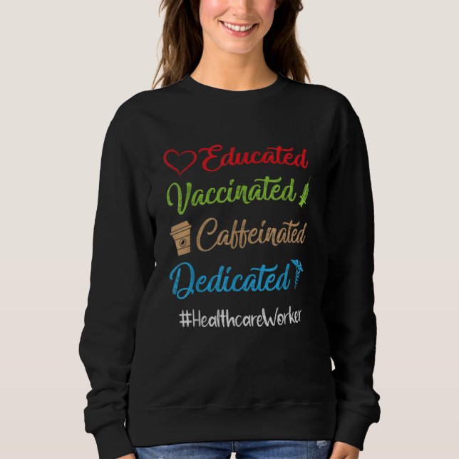 Utbildad vaccinerad koffeinfri, särskild t shirt (Framsida)