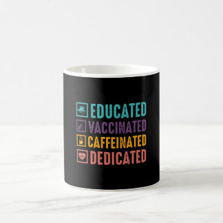Utbildad vaccinerad koffeinfri sjuksköterska kaffemugg