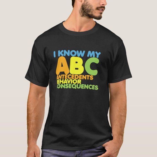 Utbildare jag känner till mina ABC-terapi T Shirt (Framsida)