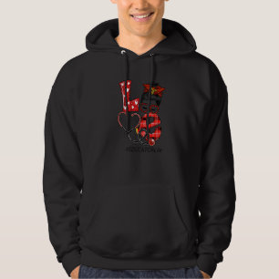 Utbildare Nurse Play Leopard Kärlek Heart Messy Bu Hoodie