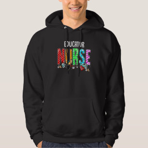 Utbildare Nurse Play Red Kärlek Heart Stethoscope  Hoodie