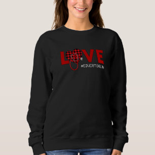 Utbildare Nurse Play Red Kärlek Heart Stethoscope T Shirt