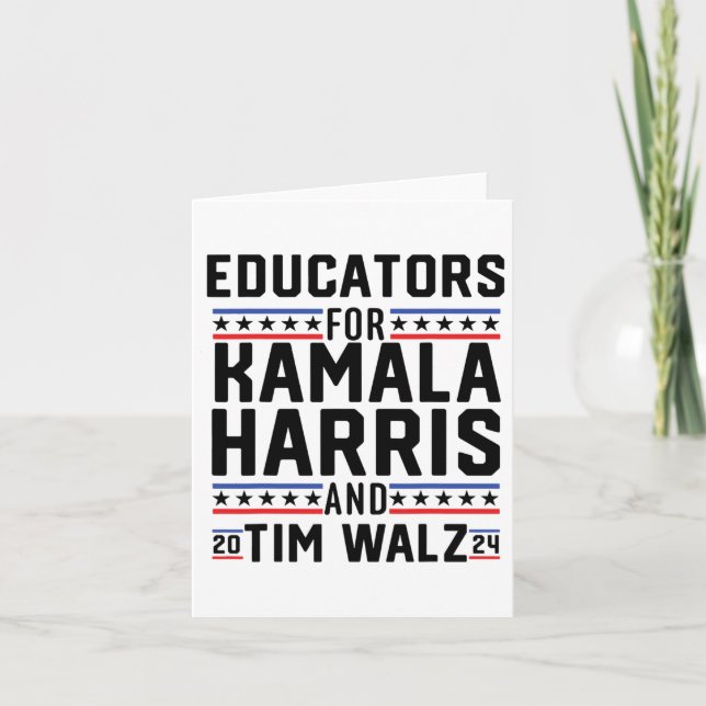 Utbildare till Kamala Harris och Tim Wheimer 2024 Kort (Framsida)