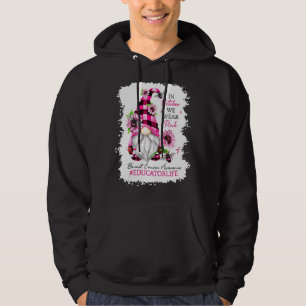 Utbildarliv i oktober Vi Bära Rosa - Gnome Hoodie