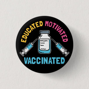 Utbildat vaccinerat vaccinerat COVID Vaccine Gag Knapp