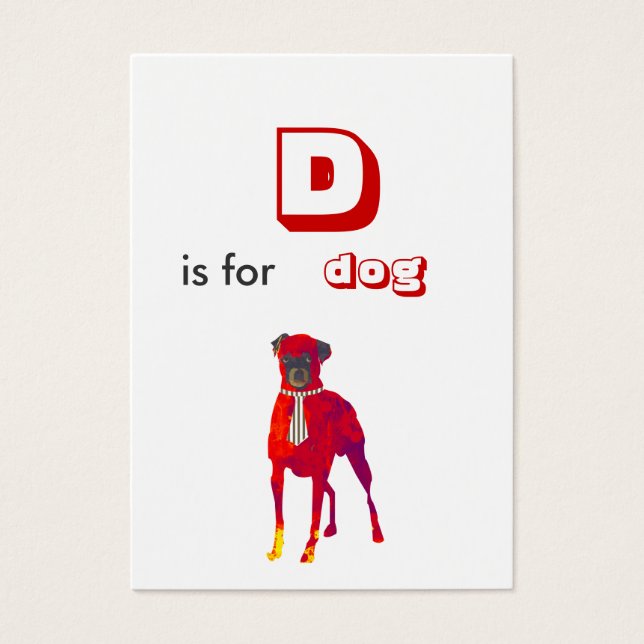 Utbildning ACEO DjurABC Visitkort (Framsidan)