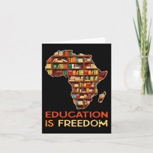 Utbildning är den afrikanska amerikanska frihetshi kort