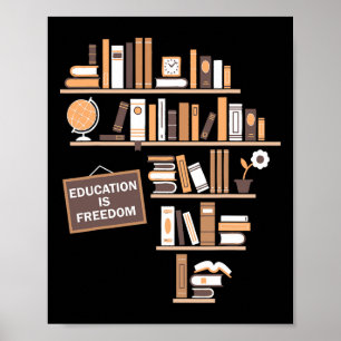 Utbildning är den afrikanska amerikanska frihetshi poster