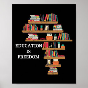 Utbildning är den afrikanska amerikanska frihetshi poster