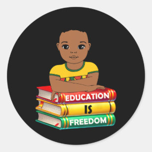 Utbildning är "Freedom Black History" i månaden Af Runt Klistermärke
