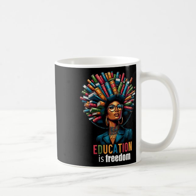Utbildning är Freedom Black History Månadslärare B Kaffemugg (Höger)