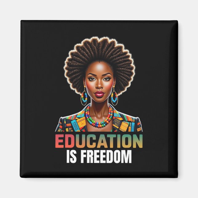 Utbildning är Freedom Black History Månadslärare B Magnet (Framsidan)