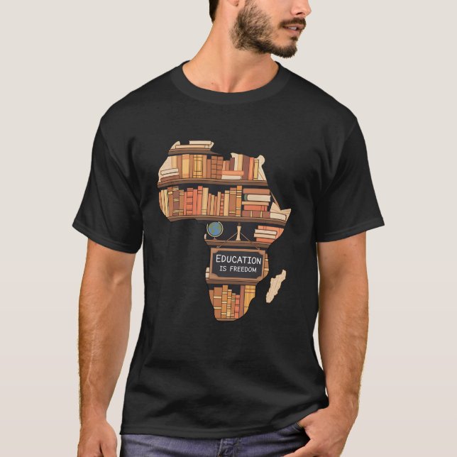 Utbildning är Fria afrikanska amerikanska lärare T Shirt (Framsida)