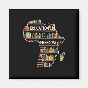 Utbildning Är Frihet Afrikansk Svart Historia Måna Magnet