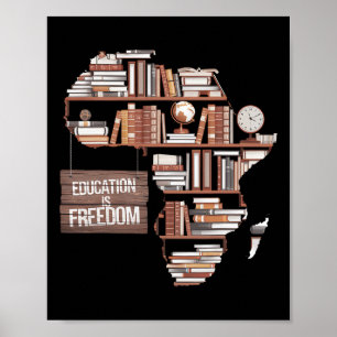 Utbildning Är Frihet Afrikansk Svart Historiemånad Poster