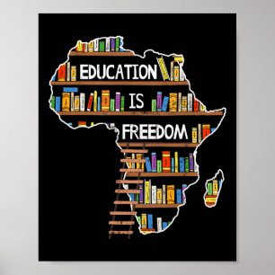 Utbildning är Frihet Afrikas svarta historia månad Poster