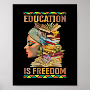 Utbildning Är Frihet Afroamerikansk Svart Histor Poster