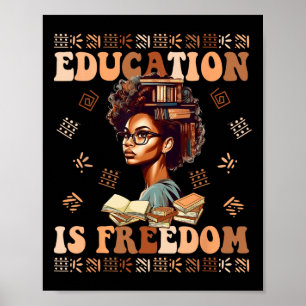Utbildning Är Frihet Afroamerikansk Svart Histor Poster