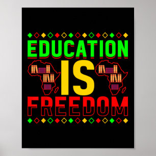 Utbildning Är Frihet Afroamerikansk Svart Historik Poster