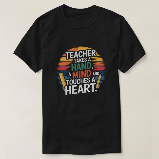 Utbildning Är Frihet Svart Lärare T Shirt (Design framsida)
