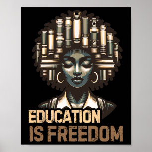 Utbildning Är Frihet Svarta Historien Månad Svart Poster